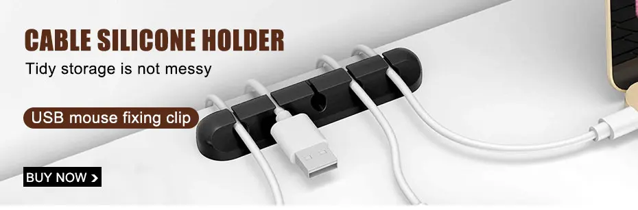 IKSNAIL USB-C Charge Cable Holder Cable Winder Clips Organizer Cord Desk Manager 