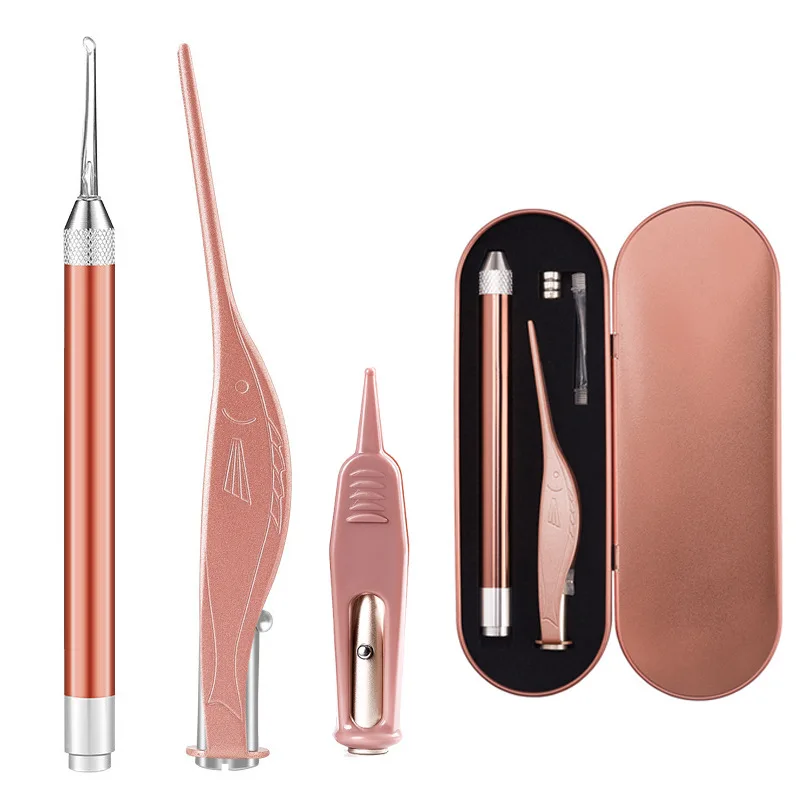 

Children Light Included Earpick Ear Cleaning Clip Luminous Ear Pick Tool Kit Dig Buckle Earwax Mining Ear Shit Tweezers