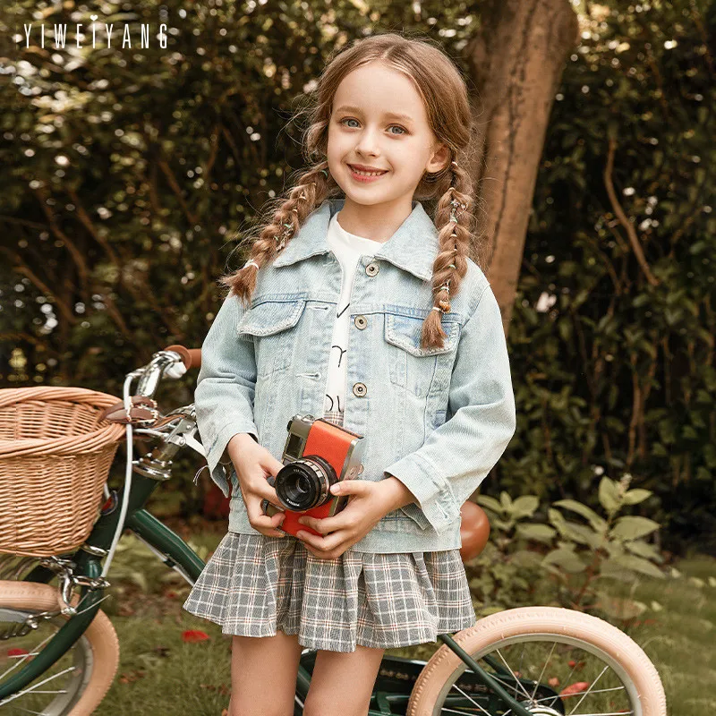 

Girl Autumn Jacket New Short Style Jacket 2019 Spring Girl Casual Denim Jacket Girls Fashion Leisure Coat