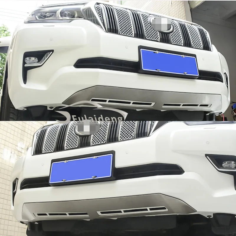Для Toyota Land Cruiser Prado FJ150- нержавеющая Передняя и задняя бампер скейтборды защитная накладка автомобильный Стайлинг