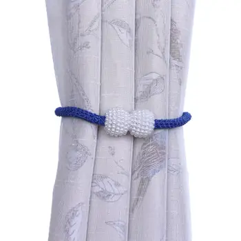 

1x Pearl Magnetic Curtain Clip Curtain Holders Tieback Clips Accessories Hanging Decor Back Tie Home Curtain Ball Buckle Bu S4K7