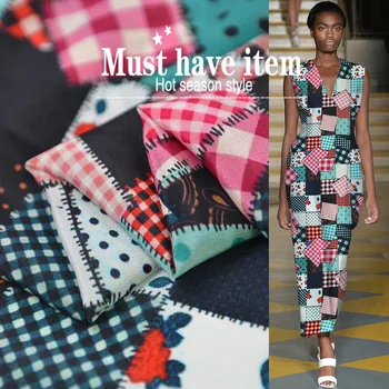 

New Card Printing Fashion Sand Wash Soft Waxy Fashion Series Printed Silk Crepe Fabric Lightweight and Luxury Design
