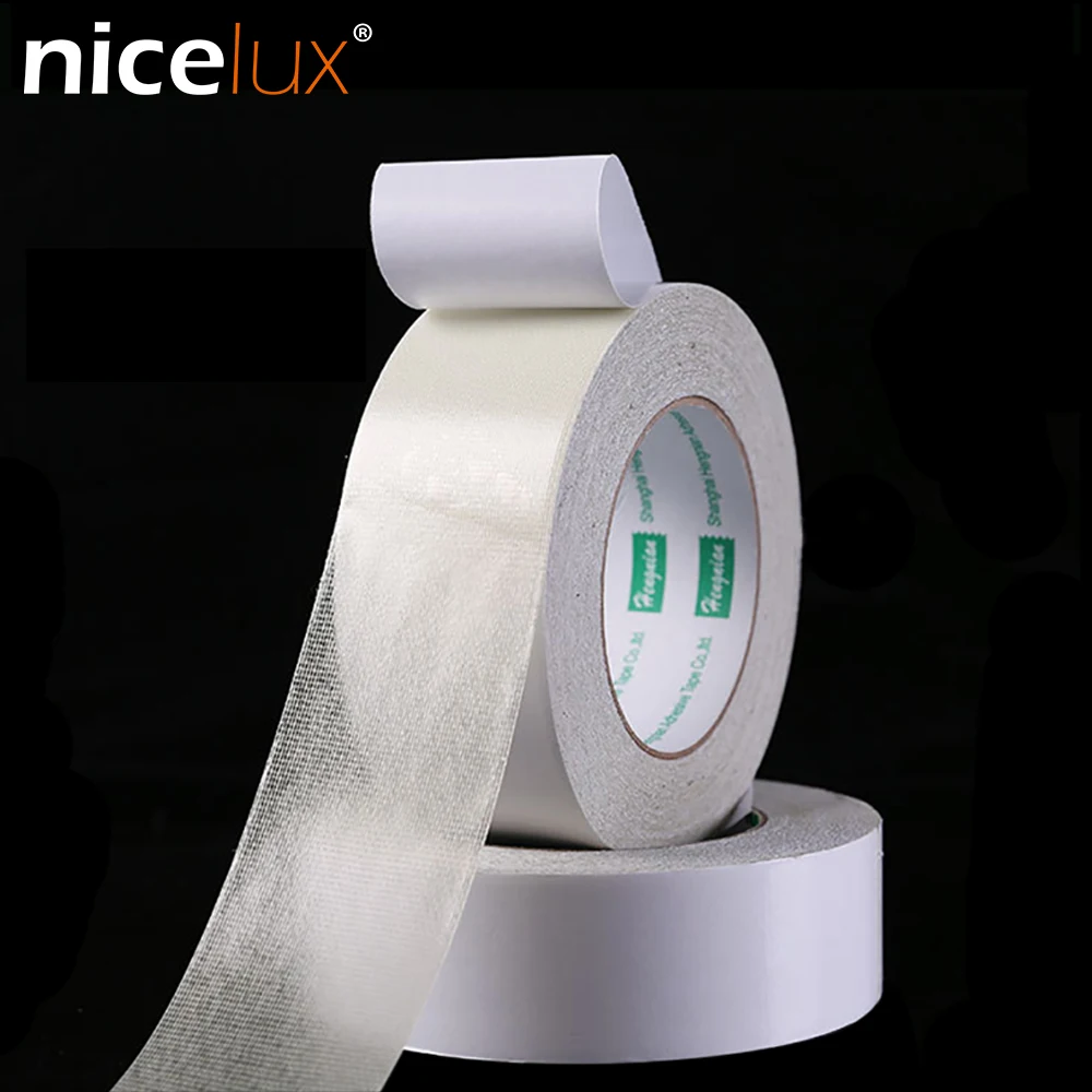 10meter White Super Strong Double Sided Adhesive Tape Paper Moisture Resistant Durable Strong Ultra-thin High-adhesive Cotton afbeelding