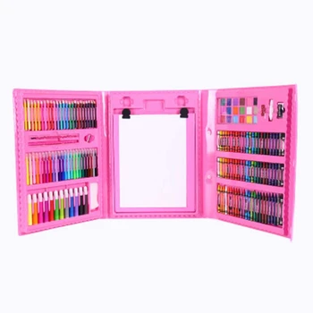 

176Pcs Creative Painting Graffiti Paint Brush Set Fashion Children Daily Entertainment Toy Art Sets with Easel Gift for Kids