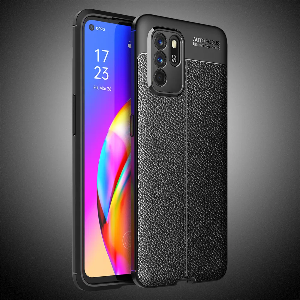 

For OPPO Reno 6Z 5G Case Luxury Litchi Striae Full Soft Silicone Cover Case For Oppo Reno6 Z 5G 6 Z Reno6Z Phone Cases