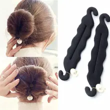 Horquillas mágicas para peinados para mujer, horquillas para moño, disco para el pelo, cabeza de albóndiga, Clip de goma, accesorios para el cabello, herramienta trenzada para el cabello