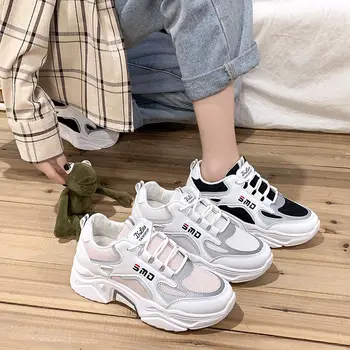 

Plus size 35-43 women casual trainers breathable air mesh girl skateboard shoes fashionable sneakers for women
