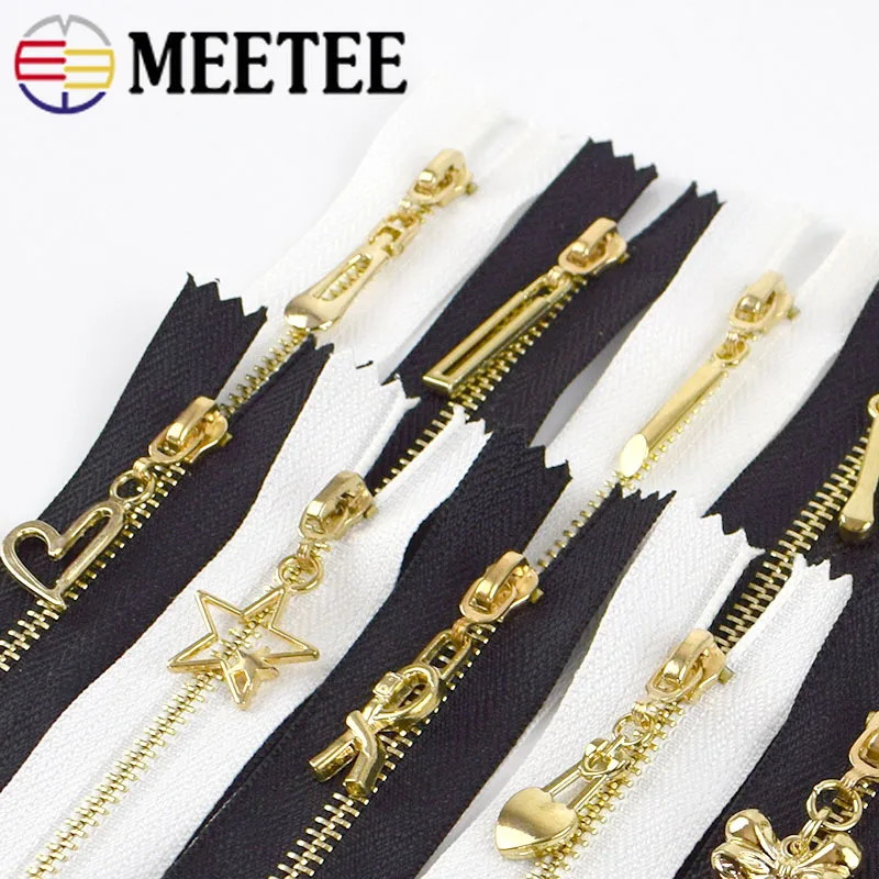Meetee 10/20 шт. 20/30 см 3 # металлическая молния закрывающаяся Автоматическая застежка