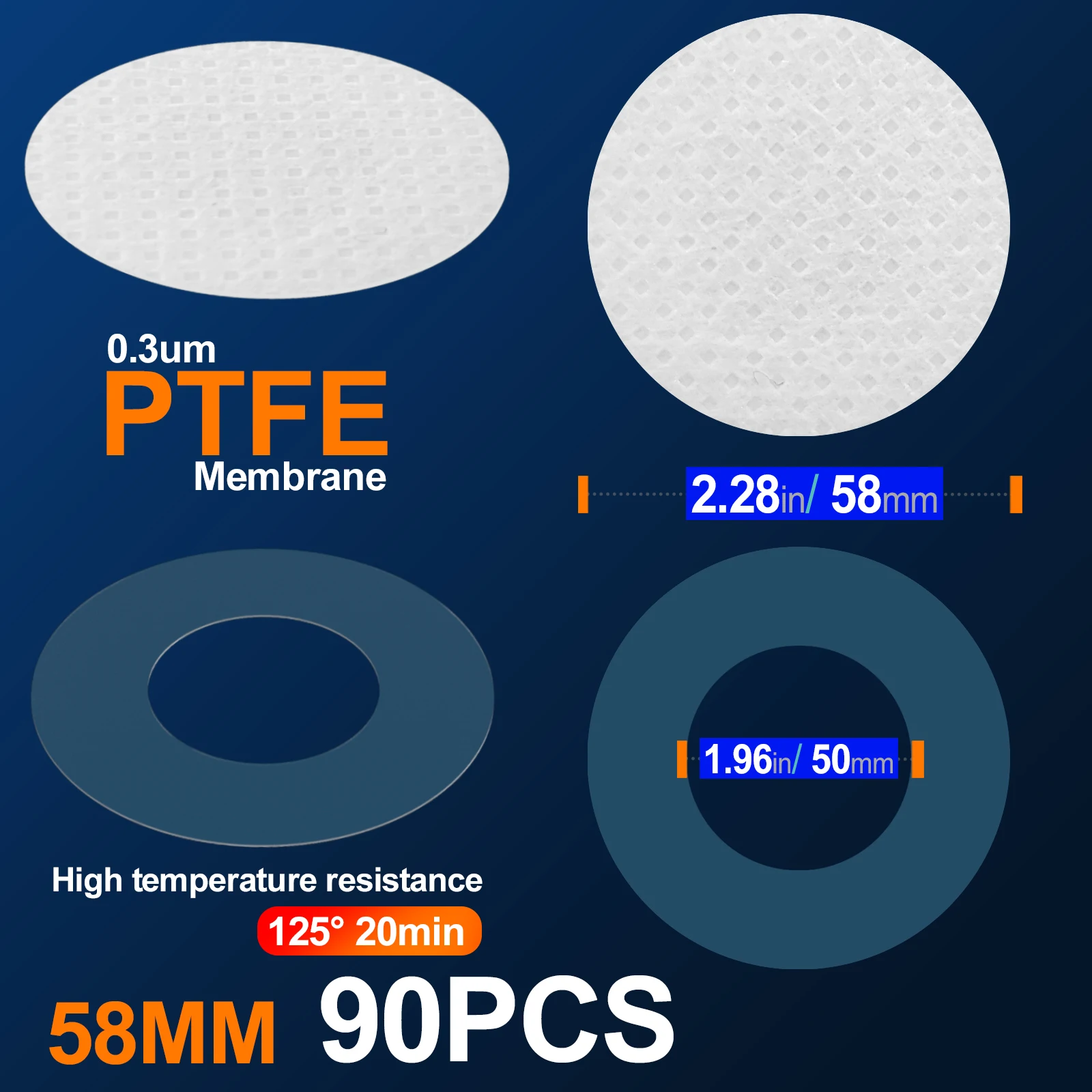 64 Pieces Synthetic Filter Paper Stickers 0.3 μm Filter Disc Mushroom and 100 Pieces Vial Rubber Stopper Injection Ports for Mushroom Cultivation 13 mm Stopper 