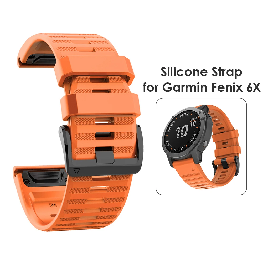 Сменный силиконовый ремешок для QuickFit Band Garmin Fenix 6 6X 6S Pro/945 5X 5 Plus 3HR Forerunner 935 часов 20 22