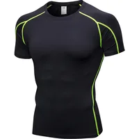 Men's outdoor exercise Tight T-shirt fitness exercise running training suit stretch quick-dry Long T-shirt sportswear pants 2