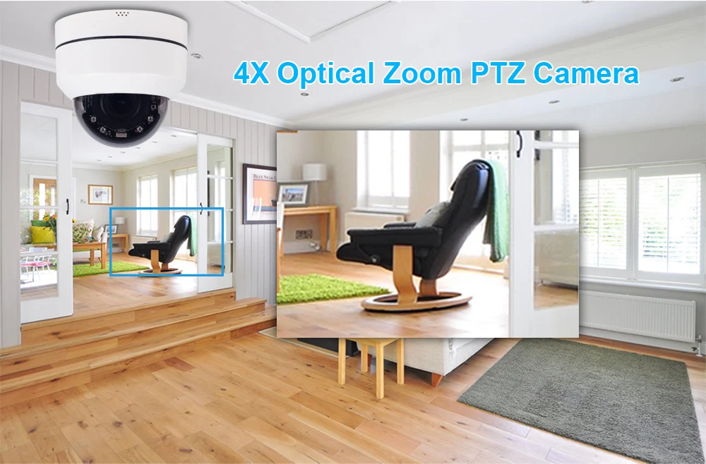 2MP мини Wifi PTZ купольная камера Открытый 4X оптический зум Встроенный слот для sd-карты двухсторонняя аудио домашняя камера безопасности ONVIF H.265