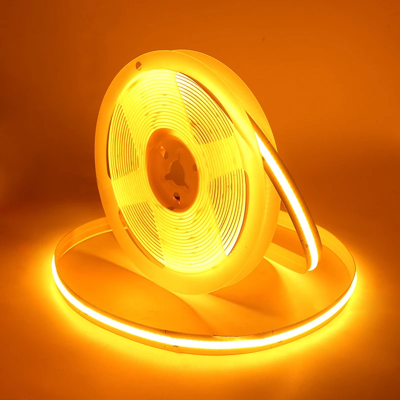 thumbnail image 1 of Tira de LED COB de 5 V, 12 V y 24 V de alta densidad RA90, 320 LED, luz lineal, cálida, natural, blanca fría, roja, azul hielo, amarilla y rosa, 1 of 5