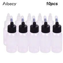 Aibecy коробка 10-каждая 1,2 унций(35cc) бутылки для аэрографа бутылки для хранения краски PP банки и крышка со шкалой линии герметичность