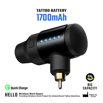 

Newest Wireless Tattoo Mini Power 1700mA/h RCA DC For Tattoo Machine Black/Red Free Fast Shipping