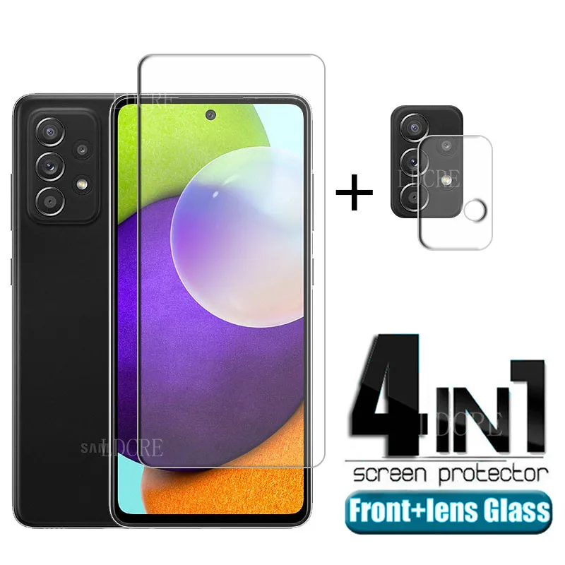 4 In 1 Per Samsung Galaxy A52 Vetro Per Samsung A52 Pellicola Proteggi Schermo Vetro Temperato Per Samsung A52 A 52 Pellicola Per Obiettivo Fotocamera