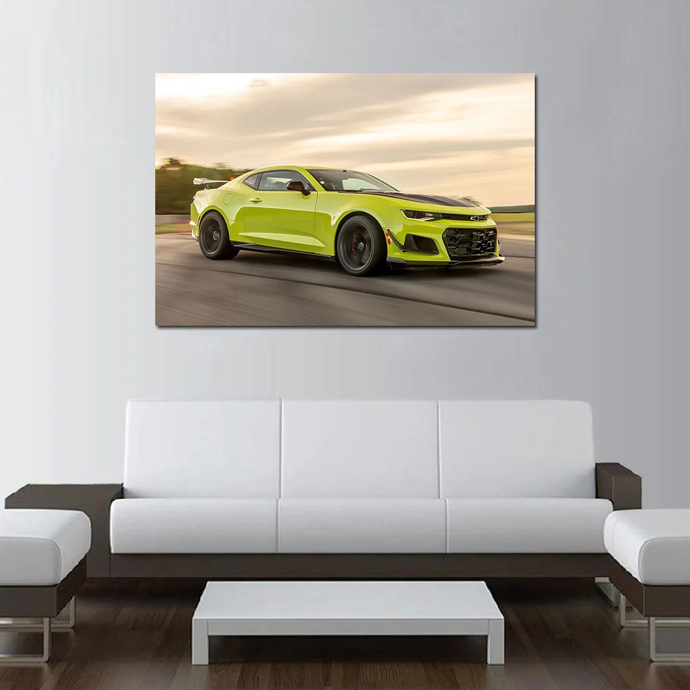 Home Decoration Canvas 2018 Chevrolet Camaro Supercar Painting Pictures Wall Art Hd Prints Modular Frame Poster For Living Room | Дом и сад