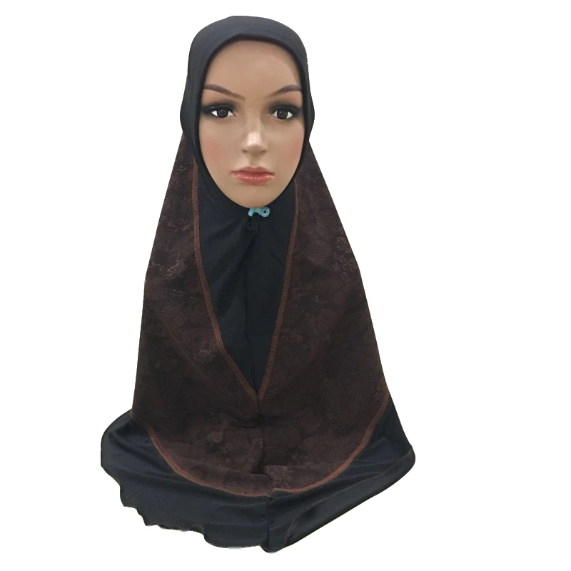 H1423 новейший большой размер amira мусульманский хиджаб мгновенный исламский шарф женский головной убор маленький толстый