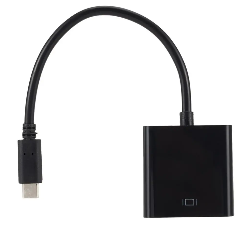 

Durable Portable Black Plastic USB 3.1 Type C USB-C male to Female VGA Adapter Cable For mobile phone For tablet computers