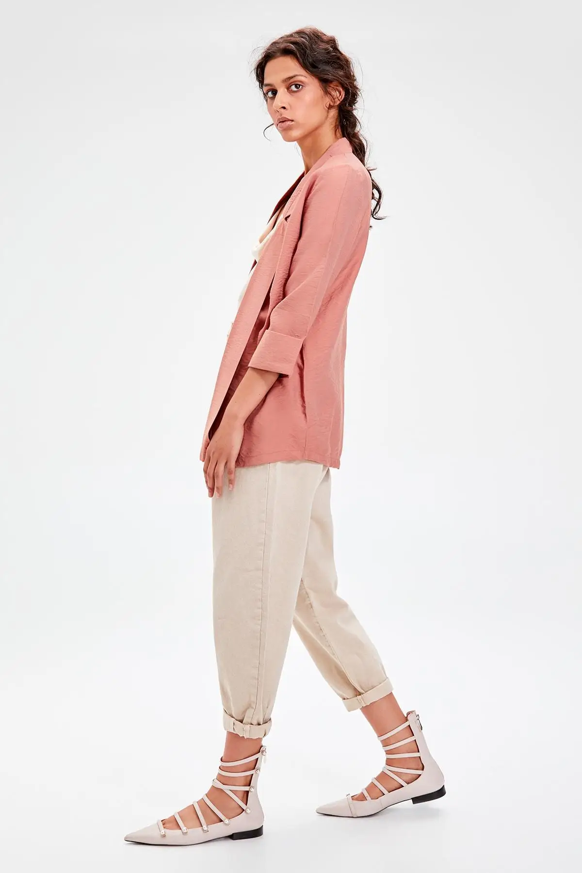 astounding  Trendyol Color Rose Classic Ceket TWOAW20CE0009