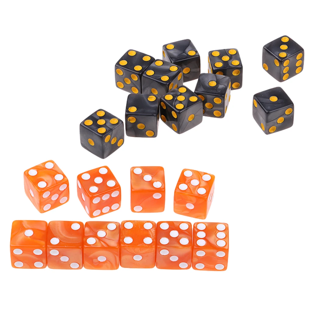 20Pcs Square Six Sided D6 Dice Toys Dotted for MTG TRPG DND Leisure Play Gifts 20Pcs Square Six Sided D6 Dice Toys Dotted for MTG TRPG DND Leisure Play Gifts