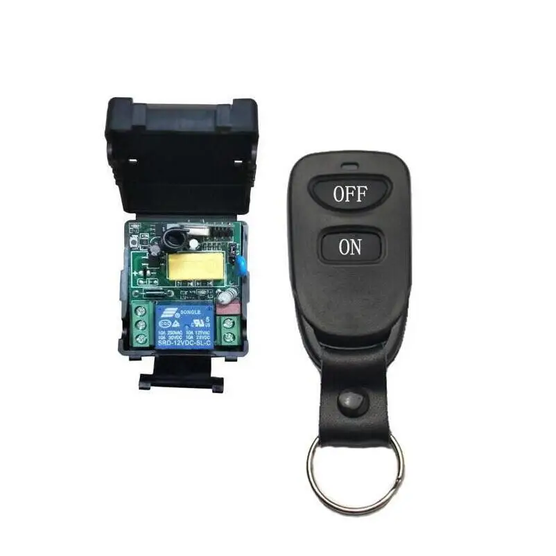 

AC220V Mini 1CH (channel) 10A relay wireless remote control lighting switch receiver transmitter 433.92mhz power on