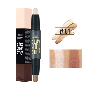 

2 Color Optional High Light Repair Capacity Beginner Face Shadow Highlights Double Head Repair Capacity Pen Nose Shadow