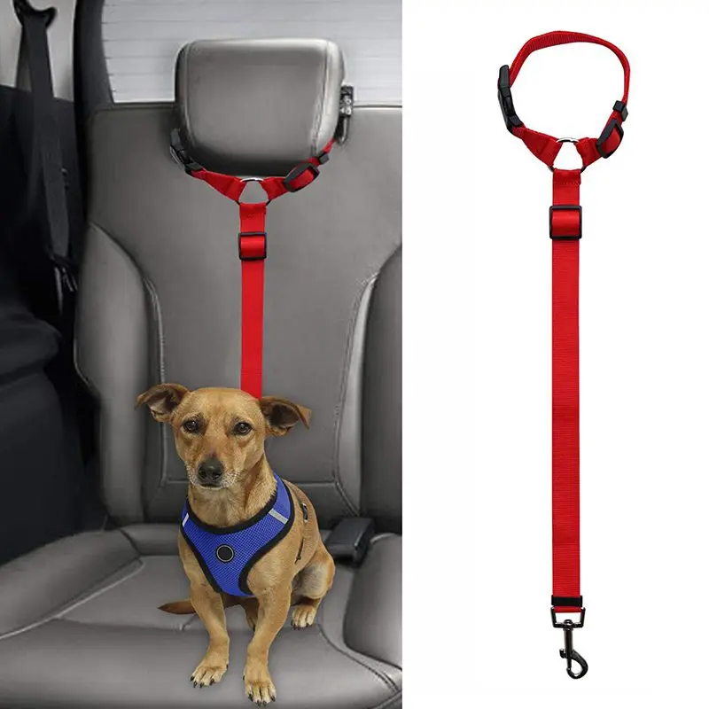 

Adjustable Multifunctional Pet Dog Seat Belt Strap, Car Headrest Restraint Safety Leads Vehicle Seatbelt Harness
