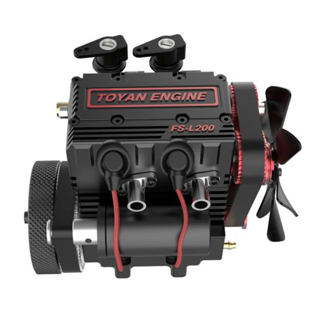 US $412.79 TOYAN FSL200 TwoCylinder FourStroke Nitro Engine Model For 110 112 114 RC Car Ship Model For Children Educational Toy Gift