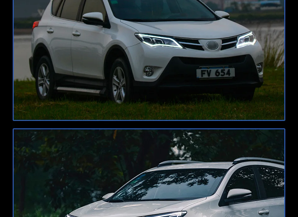 AKD авто стайлинг фары для Toyota RAV4 RAV 4 фары светодиодный ходовые огни биксеноновые фары Противотуманные фары с ангельскими глазками Авто уровни