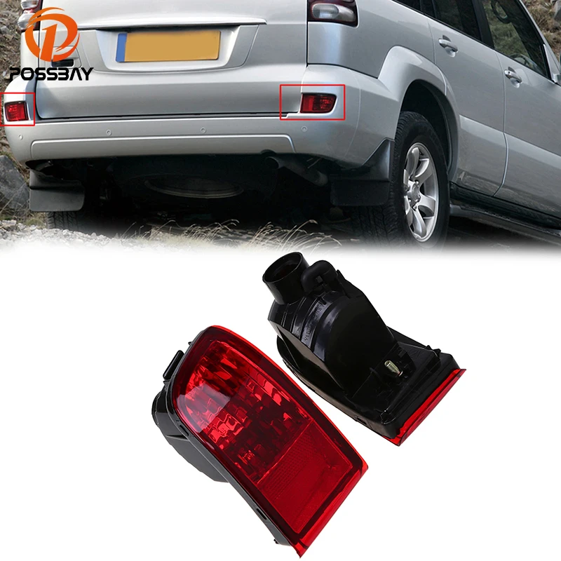 Автомобильные задние фары POSSBAY для Toyota Land Cruiser Prado(J120) GRJ120 TRJ120 FJ120 2002 2009 красный