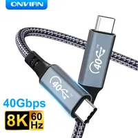 Onvian USB C Zu USB Thunderbolt 4 Typ C Kabel USB 4 PD 100W 40Gbps Daten Transfer Kabel 8K @ 30Hz 5K @ 60Hz Dual 4K Video USB4 Kabel