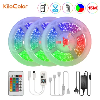 

Led Strip Light SMD 2835 WiFi Controller + 24-Key IR Controller Not Waterproof 15M Mobile APP Control