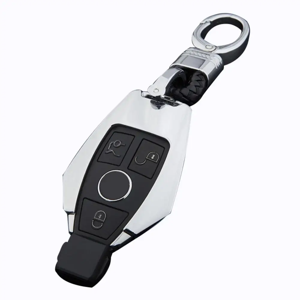 Для Mercedes Benz W203 W204 W212 C180 GLK300 CLS CLK CLA SLK C S E класс дистанционный Чехол для автомобильного смарт-ключа coverцинковый Сплав набор ключей сумка - Название цвета: Silver