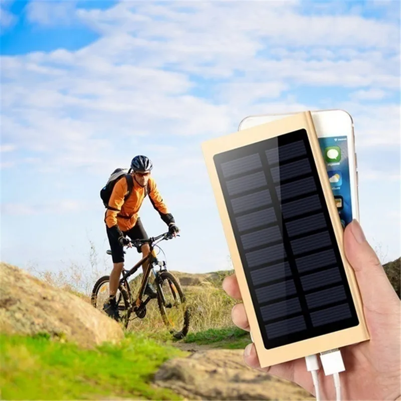 Banco de energía Solar de 30000 mAh, cargador inalámbrico 2USB, portátil, ultrafino, adecuado para iPhone y portátil - Imagen 6