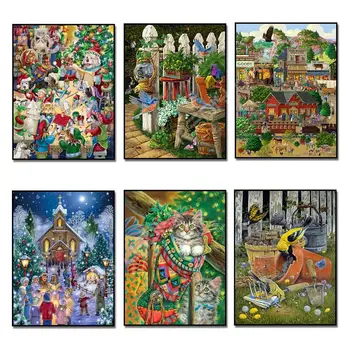 

DIY Diamond Painting Playing Dogs Diamond Embroidery Picture of Rhinestones Cross Stitch Crystal Mosaic Pattern Hobby & Crafts