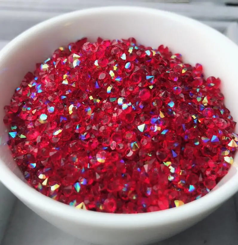red ab Ss12 3 мм прозрачные стразы, 14400 шт./лот, домашнее украшение красочный Свободные Стразы точечные камни стразы для дизайна ногтей разные цвета - Цвет: red ab