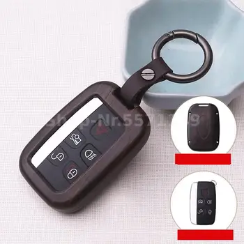 

Red sandalwood ebony Key Holder Cover Case Shell For Land Rover Range Rover Evoque Discovery 4 Discovery Sport Freelander 2