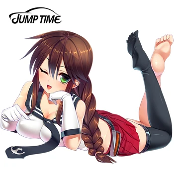 

JumpTime 13cm x 9.9cm 3D Car Sticker Sexy Lovely Girl Noshiro JDM Decal Motorcycle Car Styling Graphics