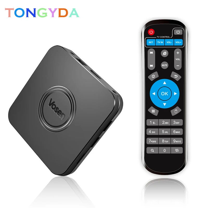 

Mecool VOSEN V1 Android TV Box 2GB DDR4 16GB Quad Core TV Box 4K 2.4G/5G WiFi BT4.0 3D Android 9.0 Media Player Set Top TV box
