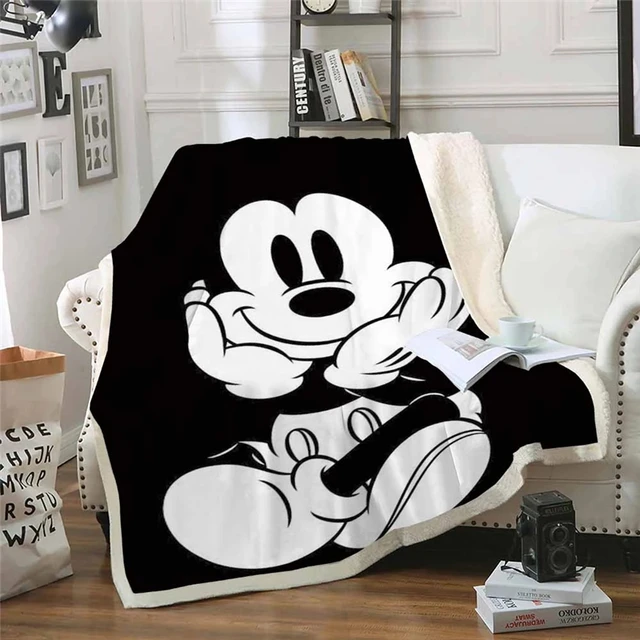 Mickey Mouse Cartoon Novelty Throw Blanket,Home Decor Bedding Kids Throw  Blankets Fits Couch Sofa Bedroom Living Room Suitable for Kids Adults 