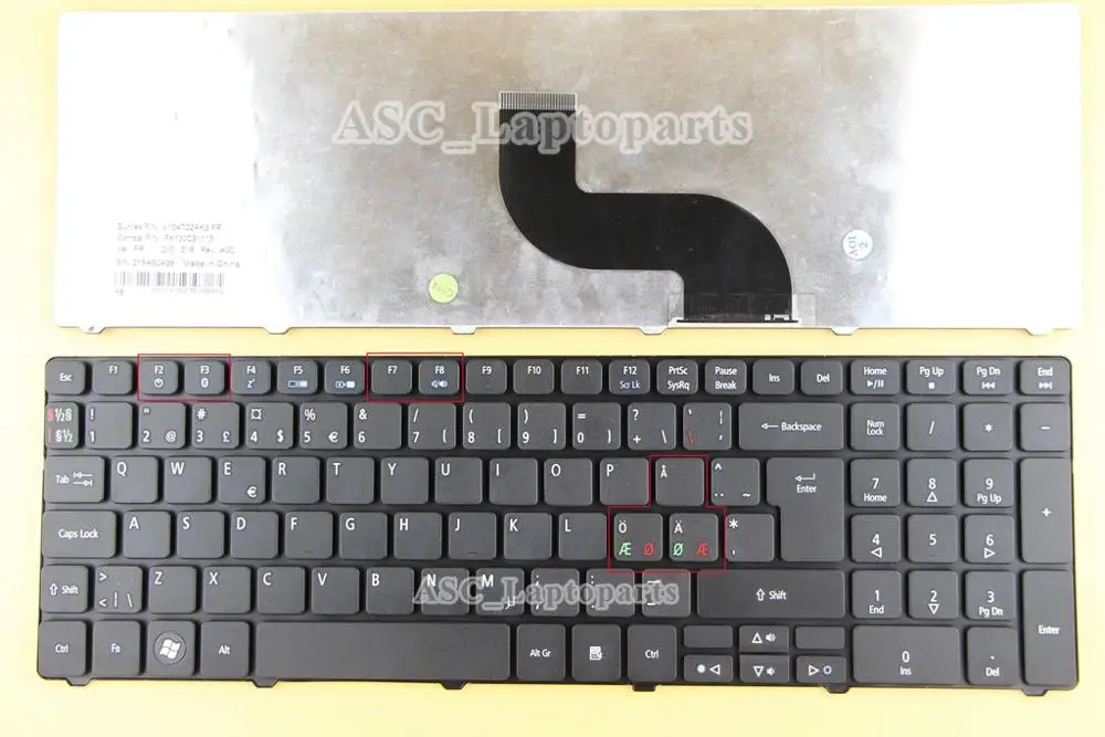 New DK Norwegian Swedish Nordic Finnish Svenska Keyboard for Acer Aspire 7735Z 7735ZG 7736Z 7736ZG 7739z 7739zg Laptop Black | Компьютеры