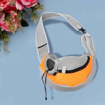 

1Pc Within 3Kg Small Portable Pets Bag Breathable Single-shoulder Sling Bag Dog Cat Carrier Pouch for Travel (Orange)
