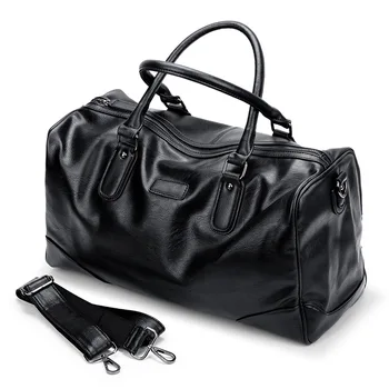 

New Men's Travel Bag Business Casual Leather Pu Leather Men's Bag Large Capacity Shoulder Portable