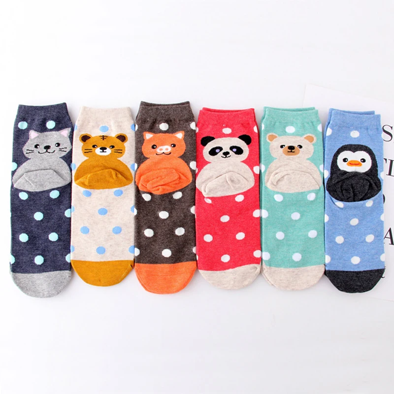 Женские хлопковые носки смешные носки Харадзюку женские милые Мультяшные модные уличные осенние зимние носки с принтом# F