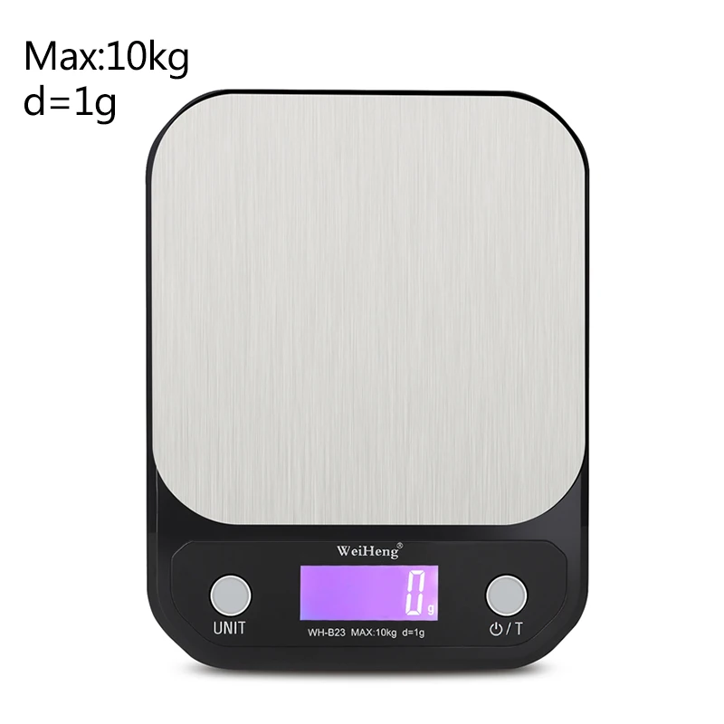 10kg-1g 3/5/10kg 0.1/1g Digital Jewelry Scale Stainless Steel Weighting Kitchen Scale Baking Precision Electronic Weight Kitchen Scale - Цвет: 10kg-1g