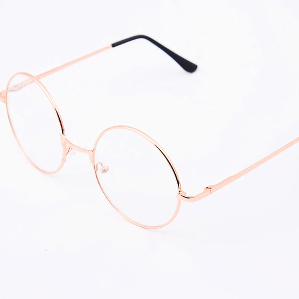 Унисекс Модные Винтажные круглые очки для чтения, металлическая оправа, Ретро стиль, индивидуальные очки, прозрачные линзы, очки для глаз, рамки, аксессуары