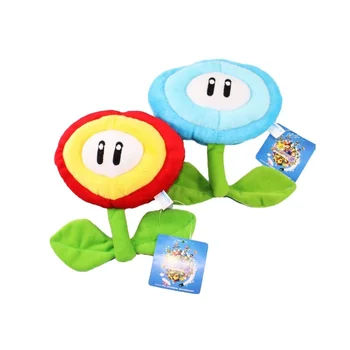

7"18cm Super Mario Bros Blue Ice Flower Red Sun Flowser Plush Doll Toy
