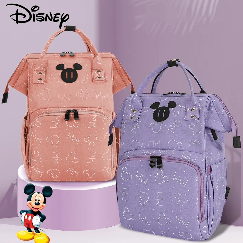 

Disney Mickey Mommy Maternity Diaper Bags Large Capacity Baby Organizer Travel Baby Care Bag Fashion Mom Diaper Bag Backpack