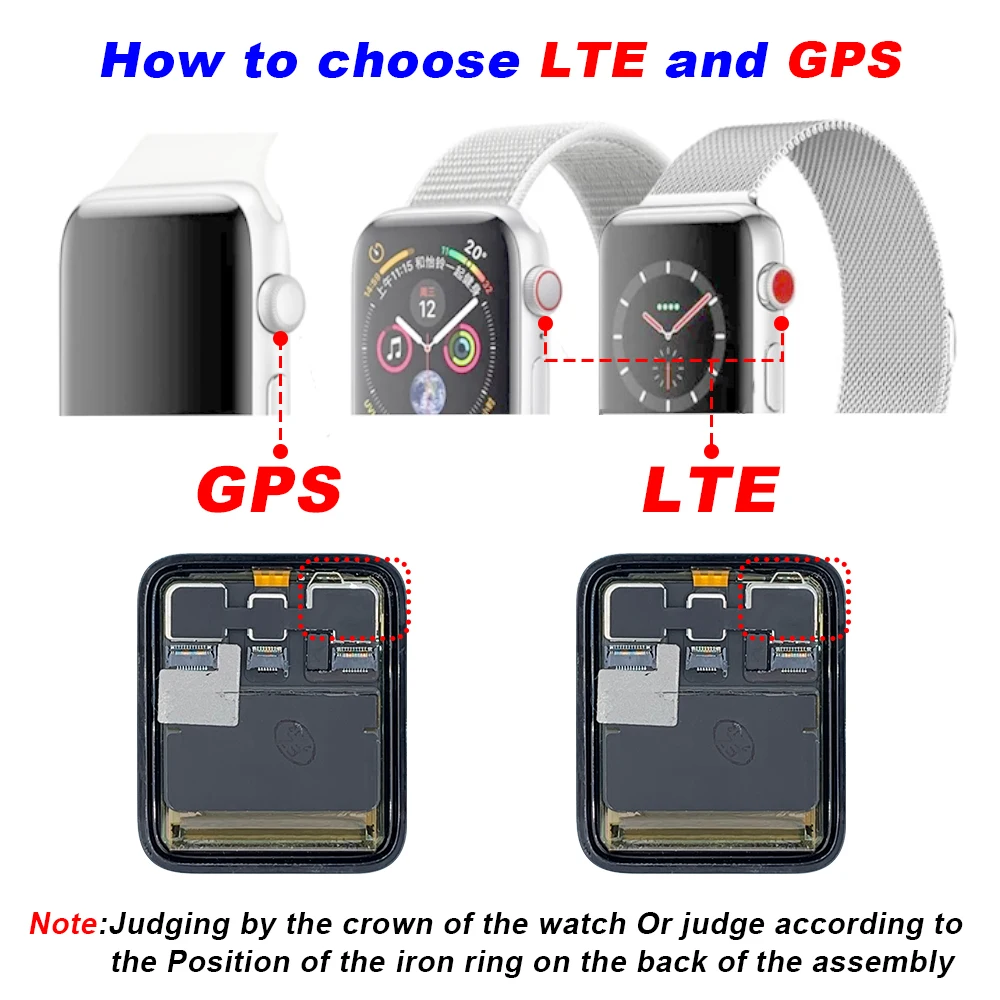 Tested For Apple Watch Series 3 S3 mm mm GPS + Cellular Version LCD  Display Touch Screen Digitizer Assembly Replacement